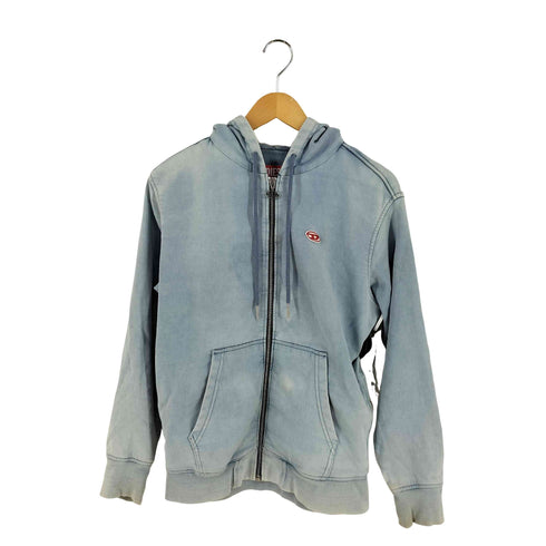 ディーゼル DIESEL D-GIR-NE トラックデニムフーディー ジップアップパーカー メンズ import:XS